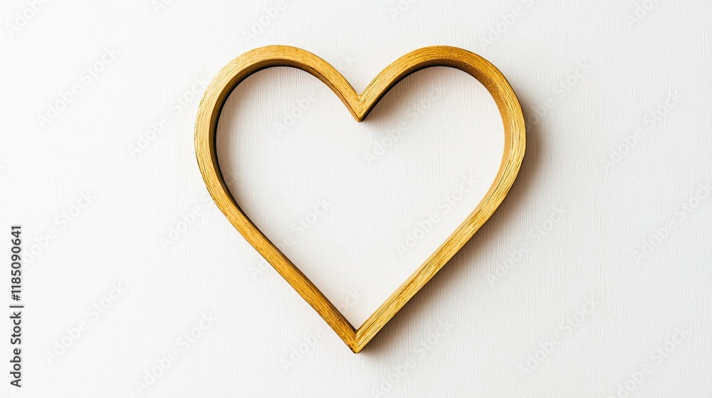 A wooden heart-shaped frame displayed on a light background, symbolizing love and affection. A wooden heart-shaped frame displayed on a light background, symbolizing love and affection.