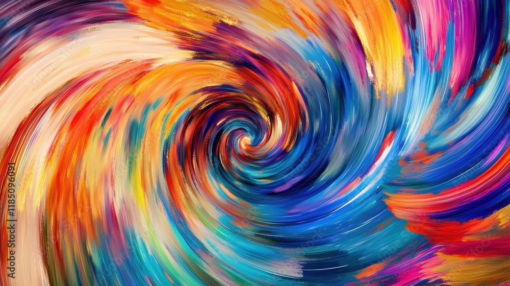 A Close up of a Colorful Swirl of Paint on a White Background - Generative AI A Close up of a Colorful Swirl of Paint on a White Background - Generative AI