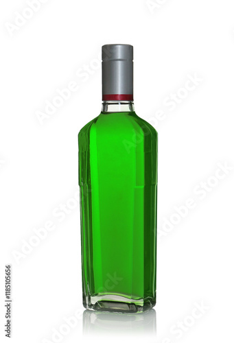 Wallpaper Mural Absinthe in glass bottle isolated on white Torontodigital.ca