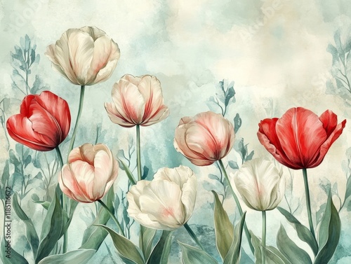 Vibrant Spring Tulip Bouquet in Pastel Tones 9