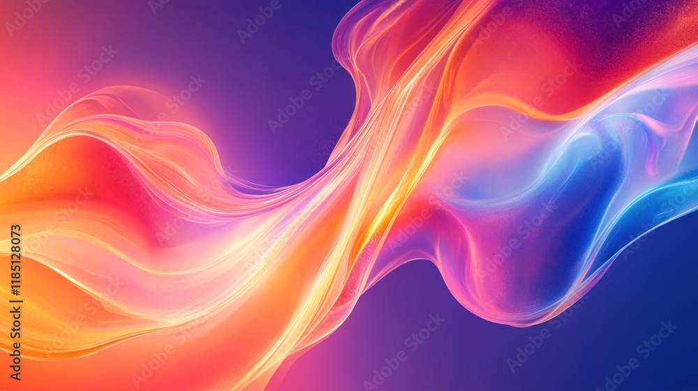 abstract background featuring flowing, vibrant colors in smooth gradients
