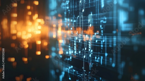 Wallpaper Mural Abstract Digital Music Score Visualization Design Torontodigital.ca