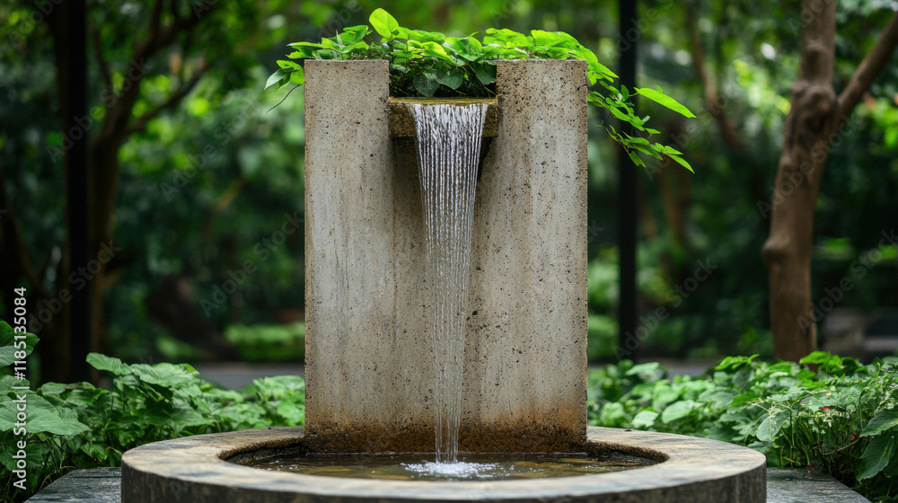 Truncated, Modern water fountain design featuring a truncated cylindrical shape, ideal for outdoor spaces or urban landscapes. Truncated, Modern water fountain design featuring a truncated cylindrical shape, ideal for outdoor spaces or urban landscapes.