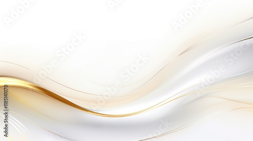Free plain white background with gold wave