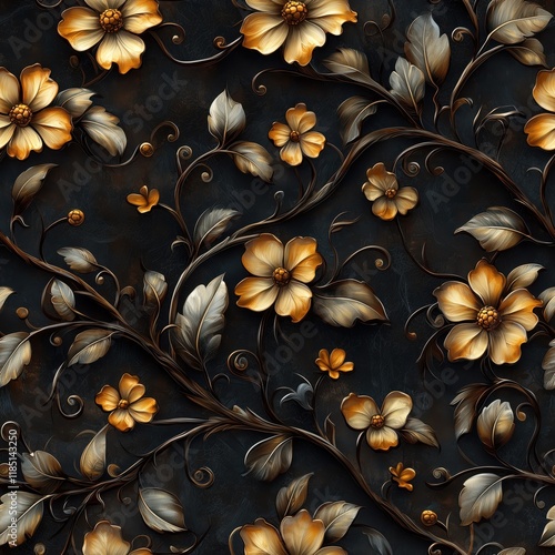 seamless abstract floral background