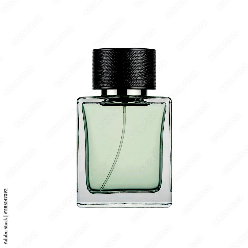 Glass bottle for men's toilet water isolated on transparent background Glass bottle for men's toilet water isolated on transparent background