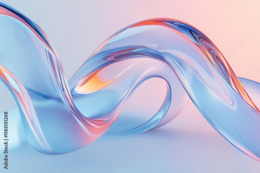 3d render abstract light blue curve glass pattern with gradient color. Design element for background, banner, cover. 3d render abstract light blue curve glass pattern with gradient color. Design element for background, banner, cover.