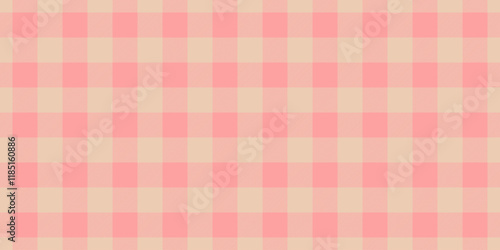Awesome check pattern vector, romantic tartan textile plaid. Good fabric seamless background texture in light and red colors.