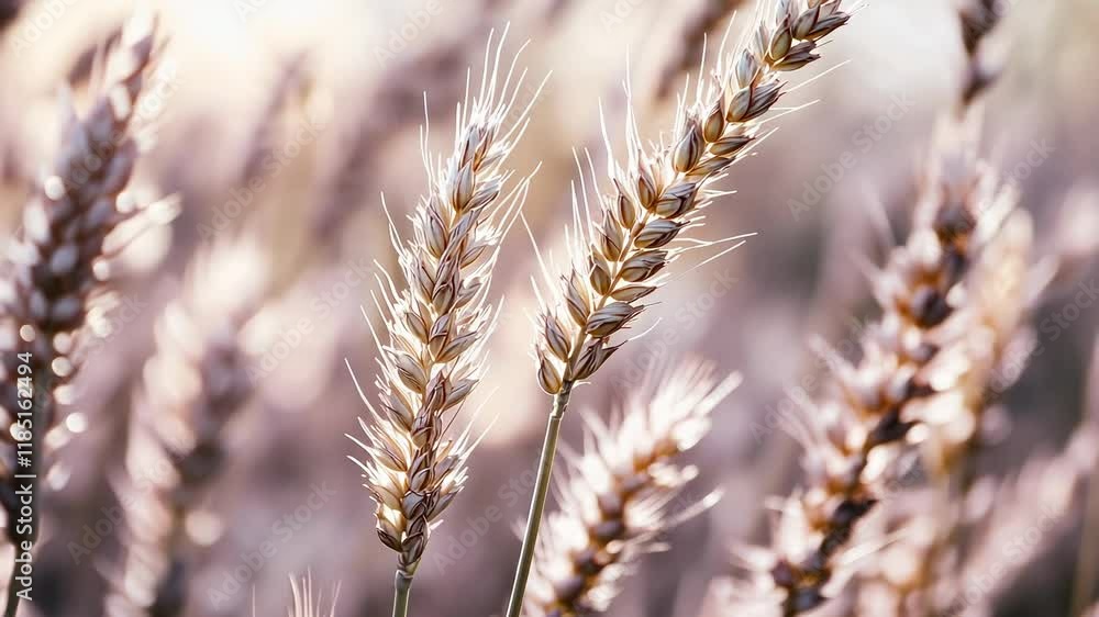 Golden Hour Wheat Field: Serene Sunset in the Countryside Golden Hour Wheat Field: Serene Sunset in the Countryside