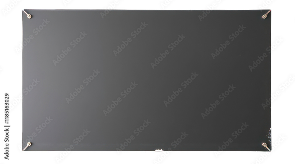 Obraz premium Abstract black rectangular surface frame border, template texture with a smooth matte finish isolated background