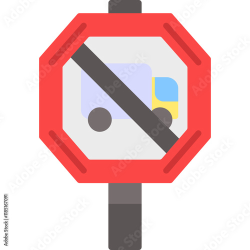 Truck Prohibited Icon