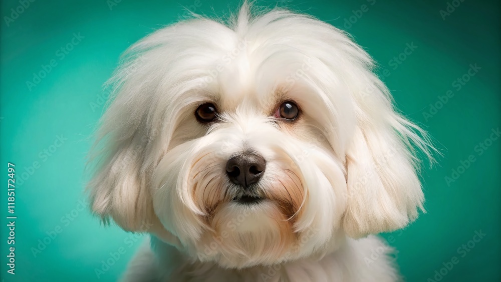 Coton de Tulear Dog Grooming: Matted White Fur Macro Photography Coton de Tulear Dog Grooming: Matted White Fur Macro Photography