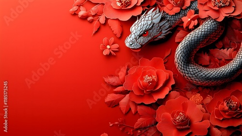 Chinese New Year.lunar new year,year of the snake. symbolizes the Lunar New Year of China
