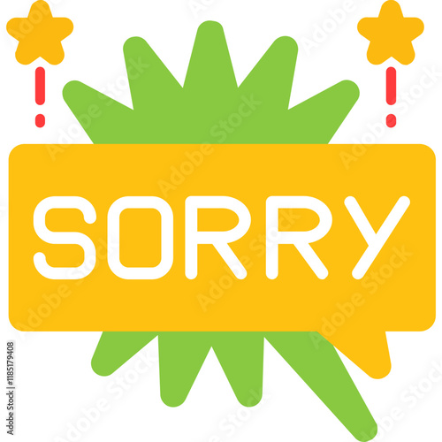 Sorry Sticker Icon