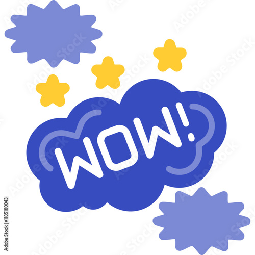 Wow Sticker Icon