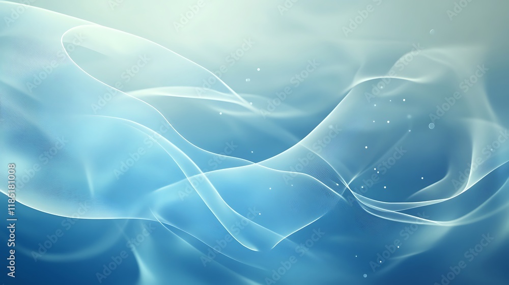 Fototapeta premium Abstract Blue Waves Digital Art Background