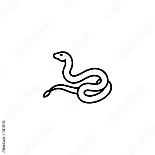 Snake icon isolated on transparent background
