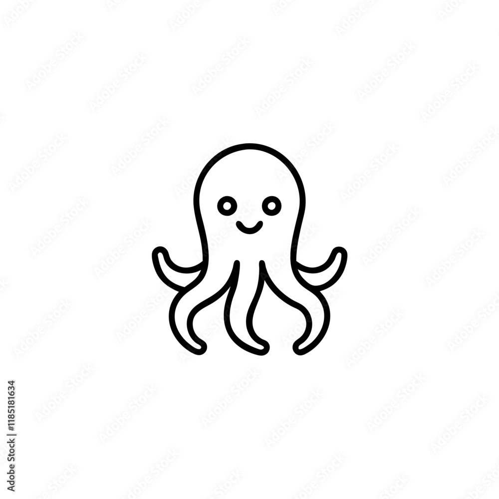 Octopus icon on transparent background
Octopus icon on transparent background