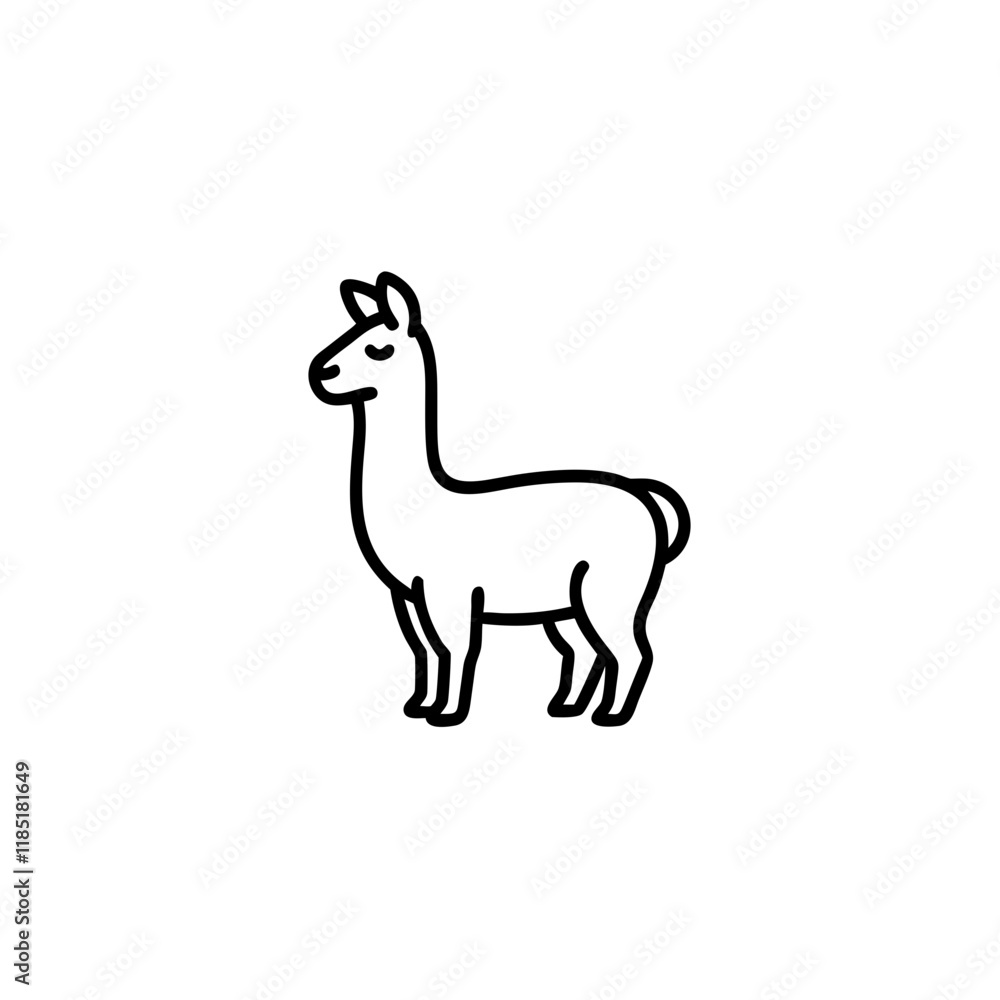 Llama icon on transparent background
Llama icon on transparent background
