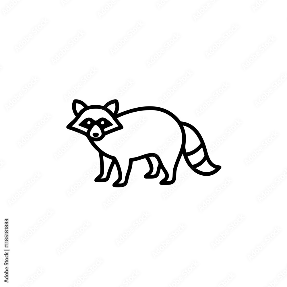 Raccoon icon on transparent background
Raccoon icon on transparent background