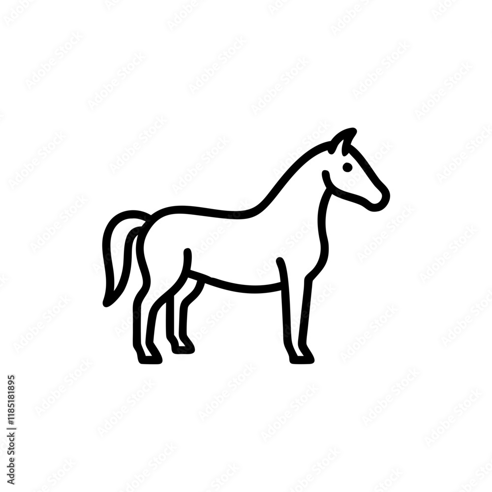 Fototapeta premium Horse icon isolated on transparent background 