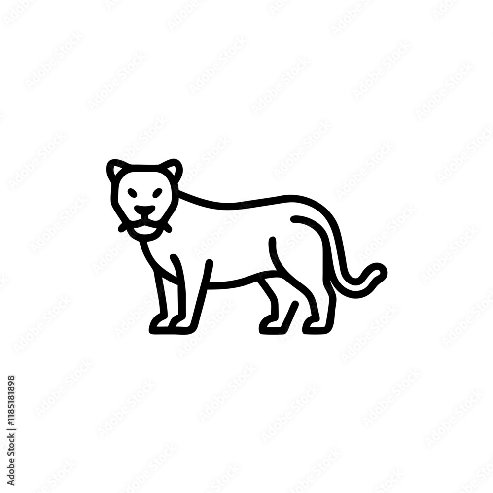 Fototapeta premium Leopard icon on transparent background