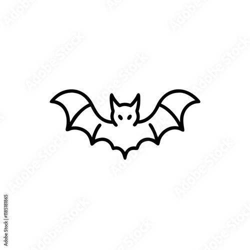 Bat icon isolated on transparent background
