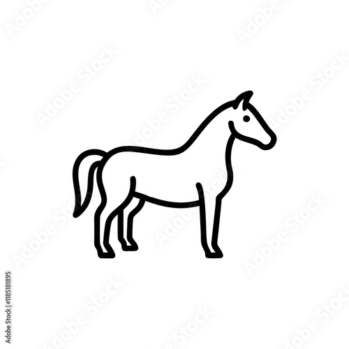 Horse icon isolated on transparent background
