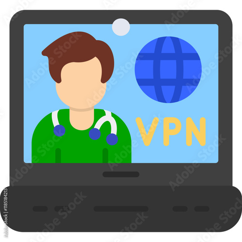 VPN for telemedicine Icon
