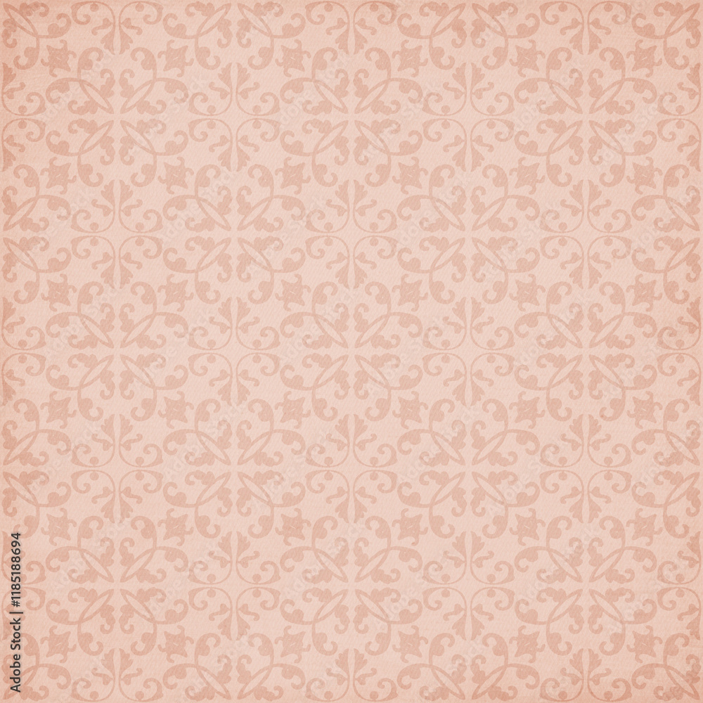 Background paper or fabric, with floral damask and baroque, seamless ornamental pattern Background paper or fabric, with floral damask and baroque, seamless ornamental pattern
