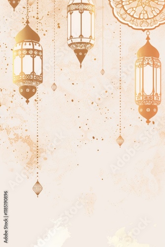 Islamic new year greeting celebration background