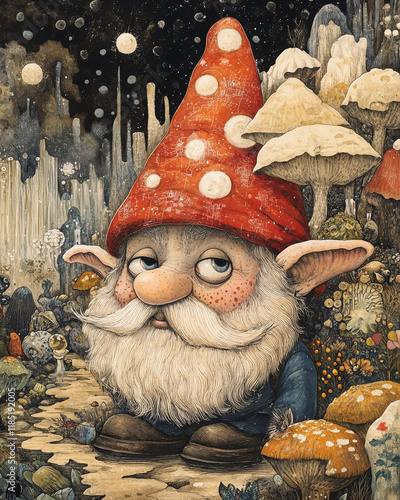 Gnome surrealist illustration photo