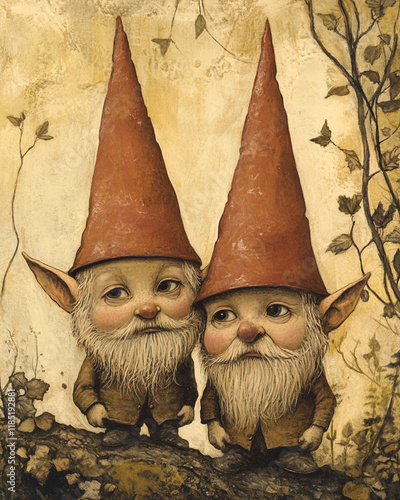 Gnomes surrealist illustration photo