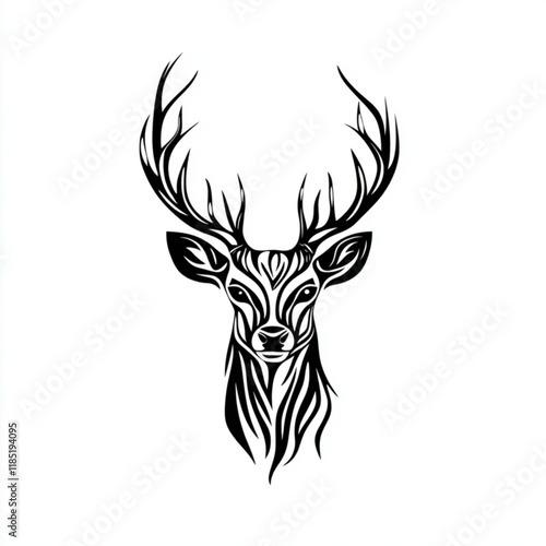 tribal tattoo of a deer