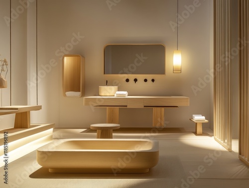 Modern Minimalist Wooden Ba...