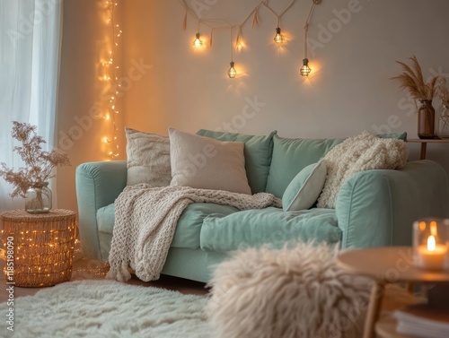 Cozy Living Room Decorated ...