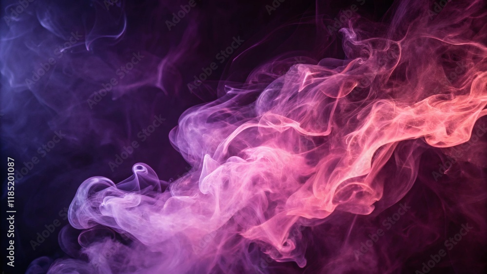 Abstract smoky patterns with glowing purple and pink tones Abstract smoky patterns with glowing purple and pink tones