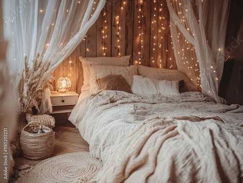 Cozy Bedroom Decor With Fai...