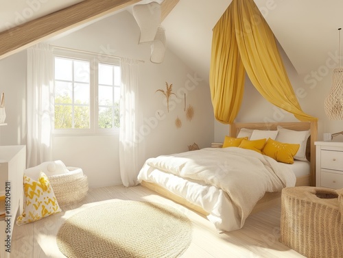 Serene Bohemian Bedroom Wit...