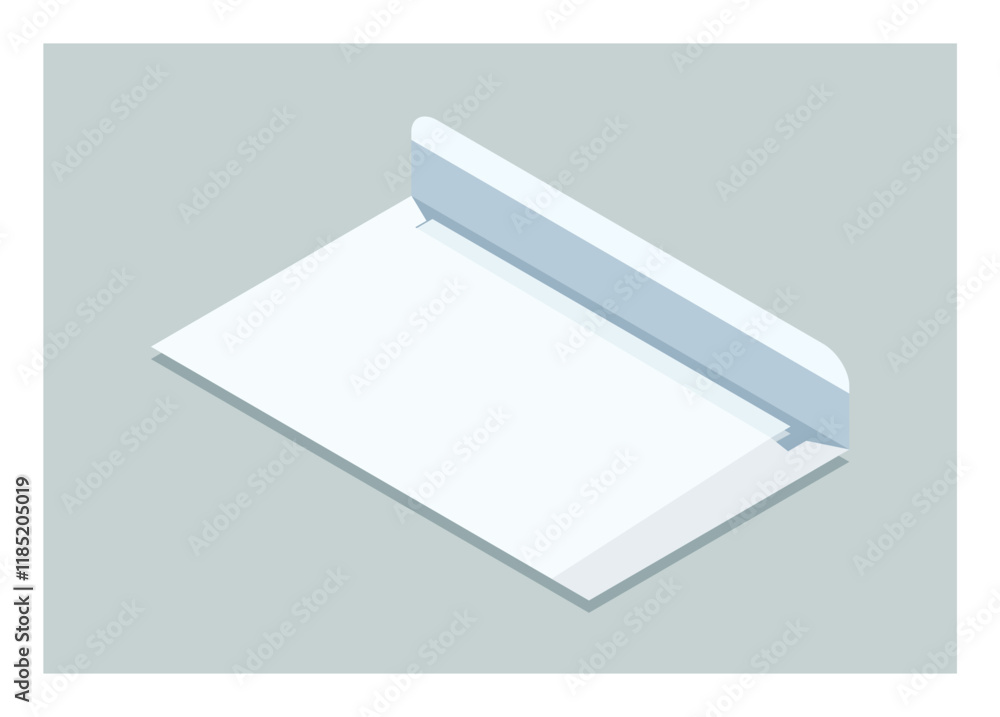 Mail inside envelope. Simple flat illustration in isometric view. Mail inside envelope. Simple flat illustration in isometric view.