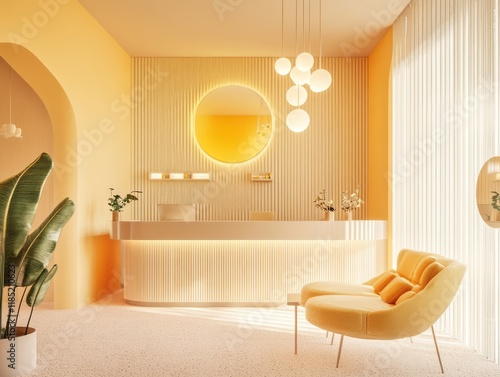Modern Yellow Reception Are...