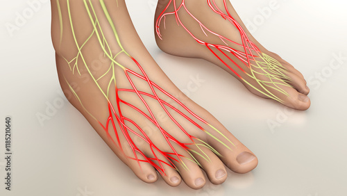 Peripheral Neuropathy Foot Nerve Pain Illustration
