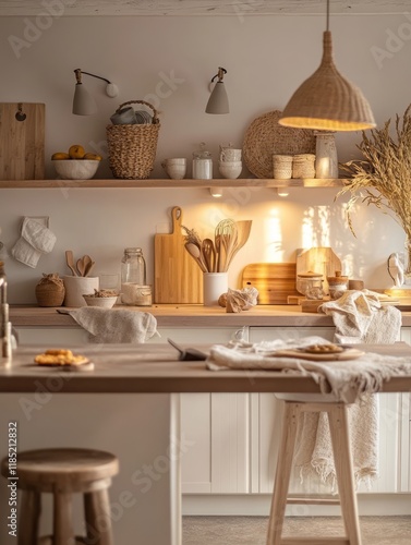 Warm Minimalist Kitchen Dec...