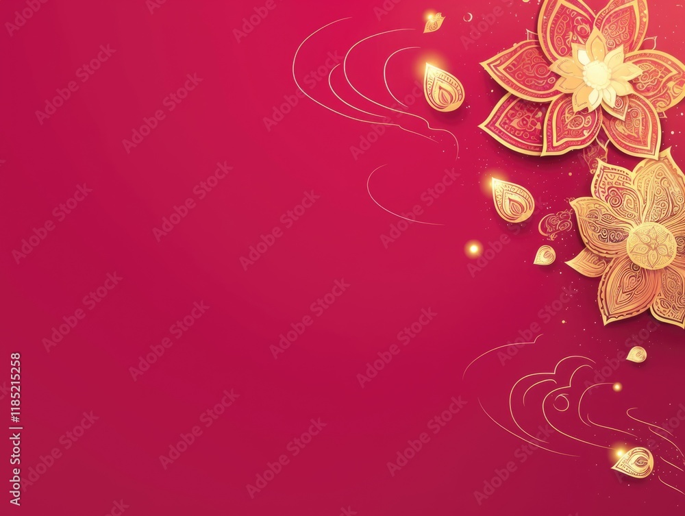 Obraz premium Free indian flower pattern rangoli background