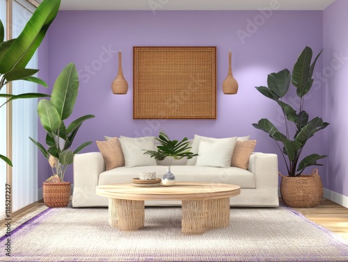 Lavender Room Decor With Wo...