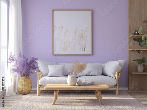 Lavender Living Room Featur...