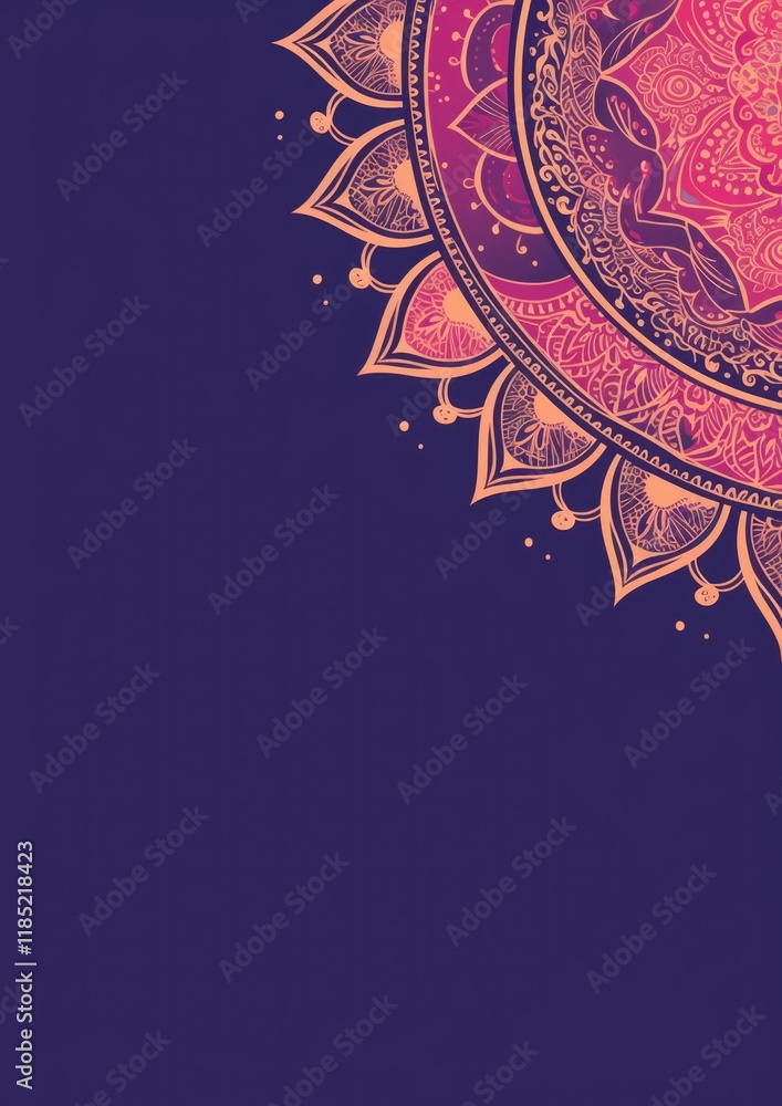 Fototapeta premium Free indian flower pattern rangoli background