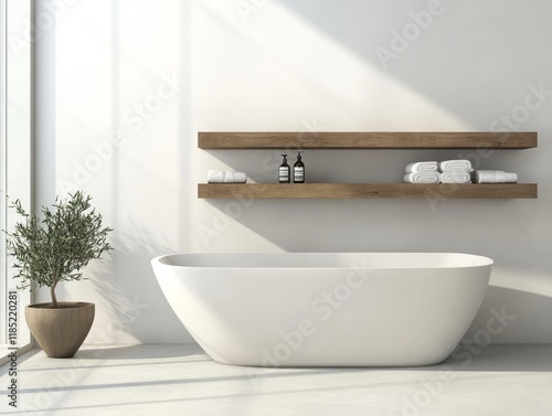 Modern minimalist bathroom ...