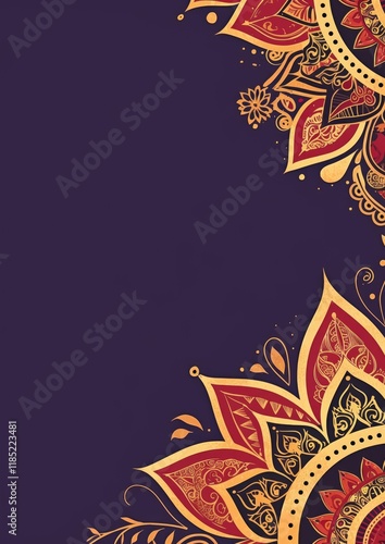 Free indian flower pattern rangoli background
