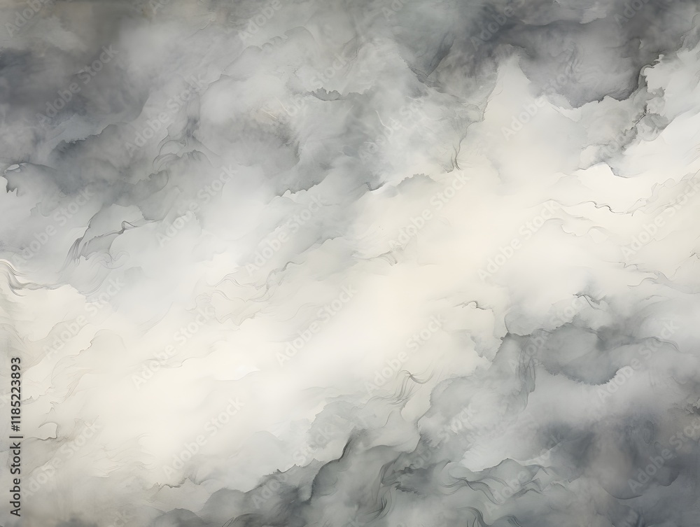 Obraz premium Abstract Grayscale and Off-White Fluid Forms